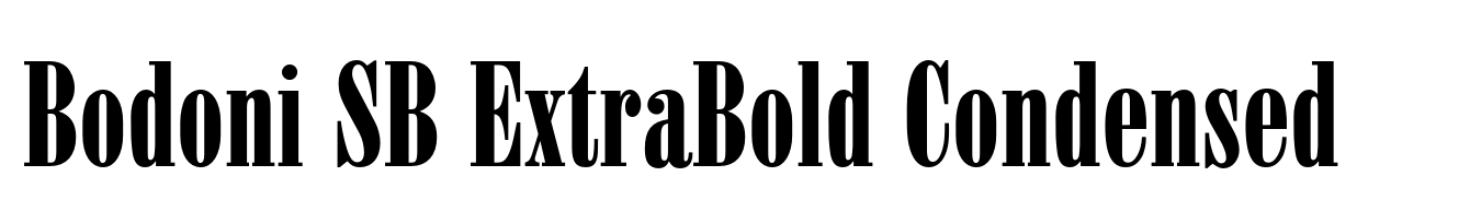 Bodoni SB ExtraBold Condensed